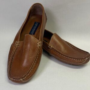 Giorgio Brutini Brown Leather Slip-On Loafers